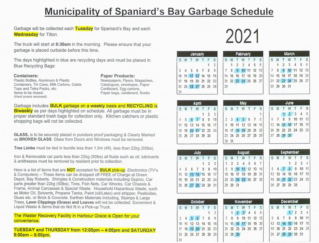 Cranston Garbage Schedule 2022